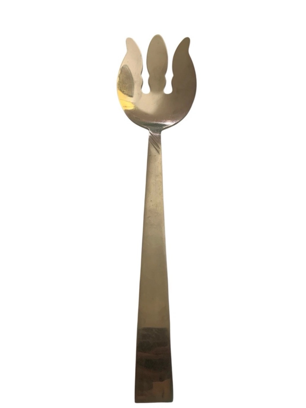 Vintage Stainless Steel Salad Serving Fork Tulip Shape MCM Japan